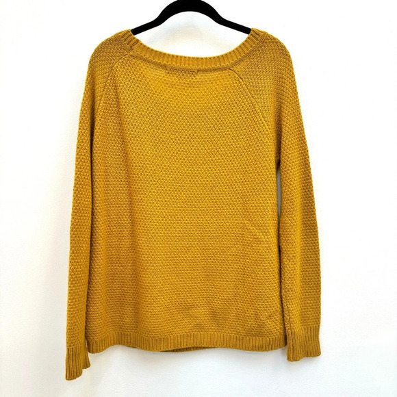 Forever 21 Cozy Fisherman Cable Knit Sweater Mustard Yellow Gold Size Small - Picture 2 of 7